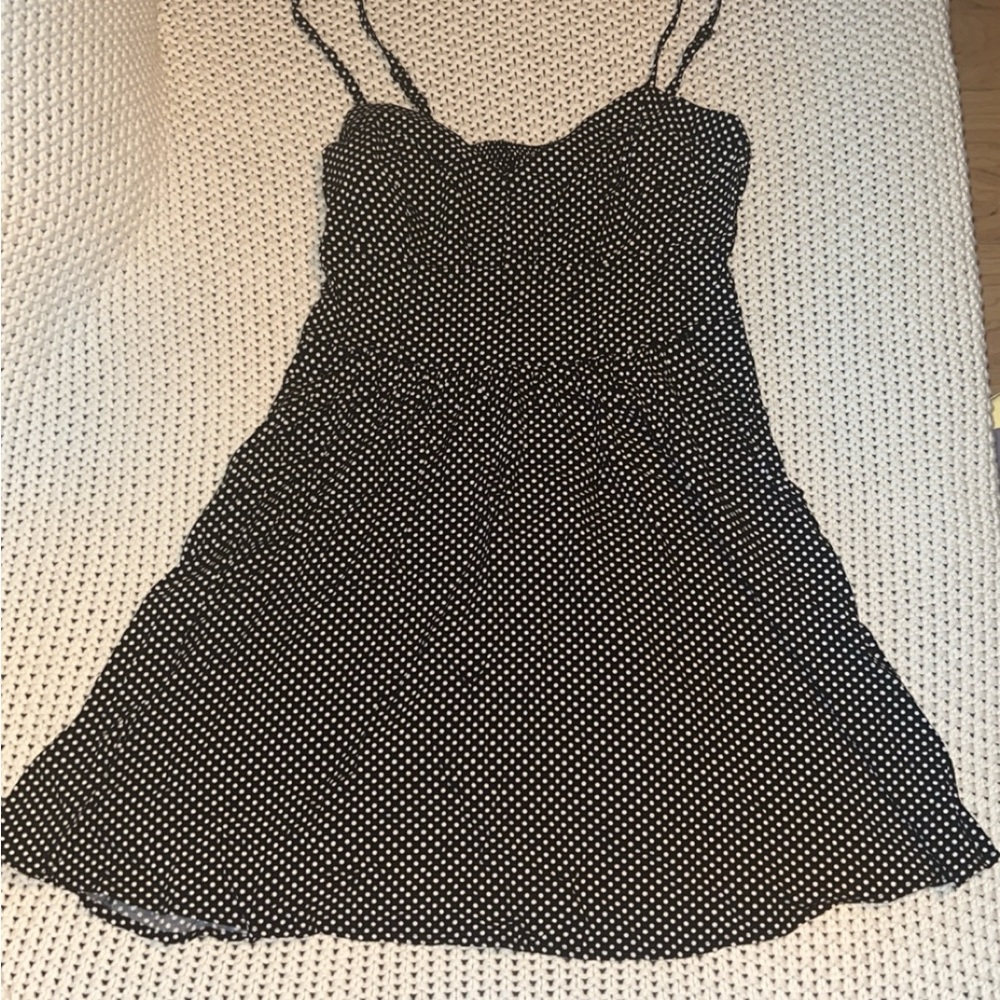 Express Black and White Spaghetti Strap Sundress